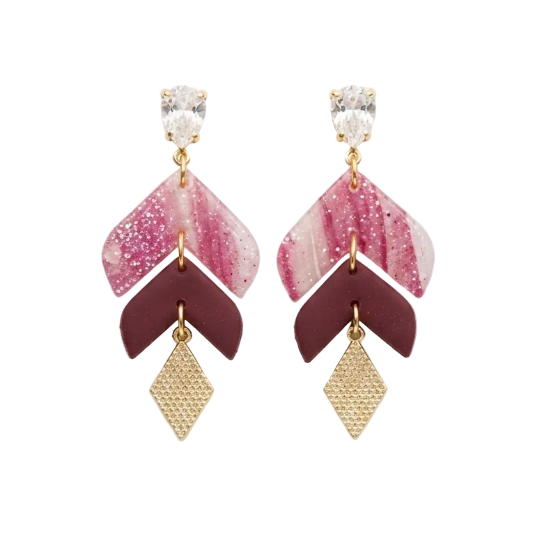 Statement Oorbellen Plum Elegance