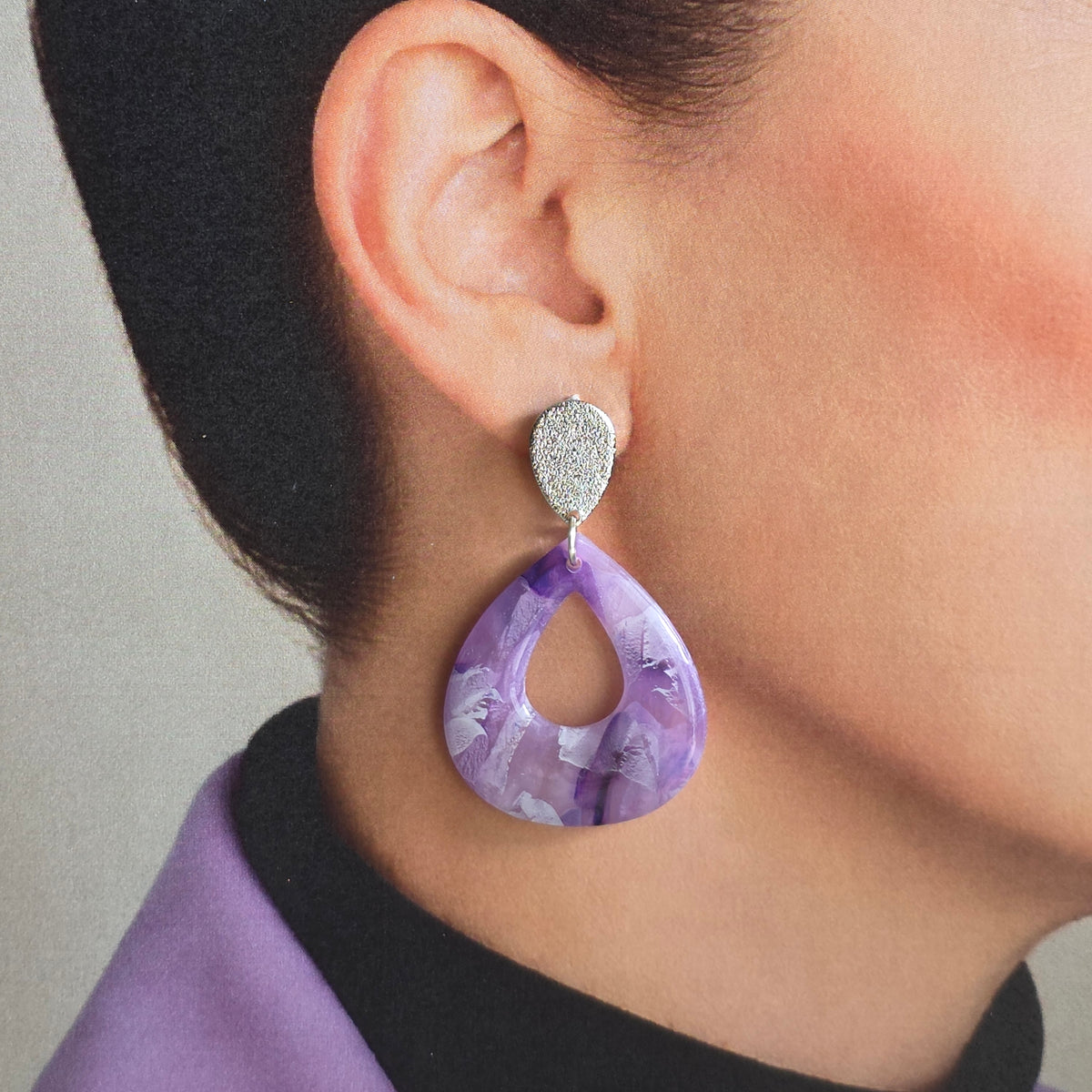 Statement Oorbellen Lavender Essence