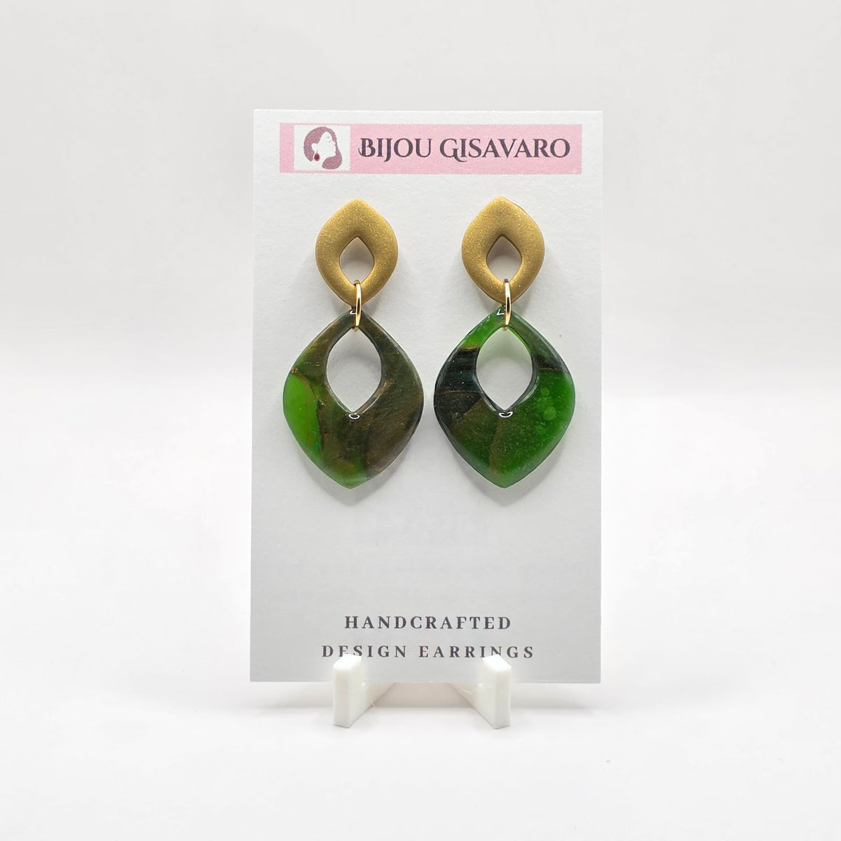 Statement Oorbellen Emerald Halo