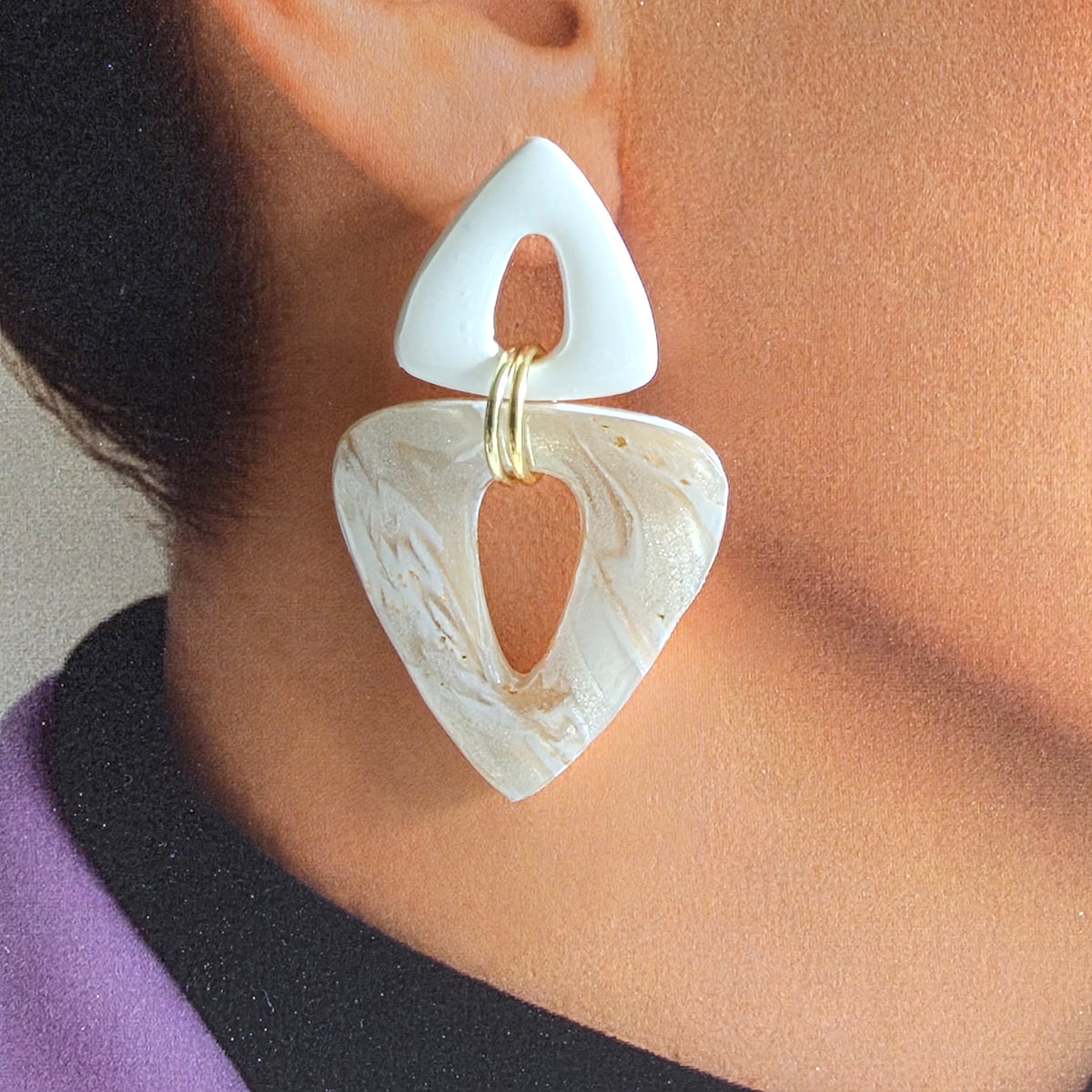 Statement Oorbellen Ivory Pearl
