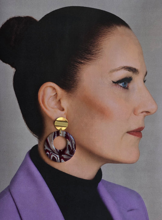 Statement Oorbellen Burgundy Luxe