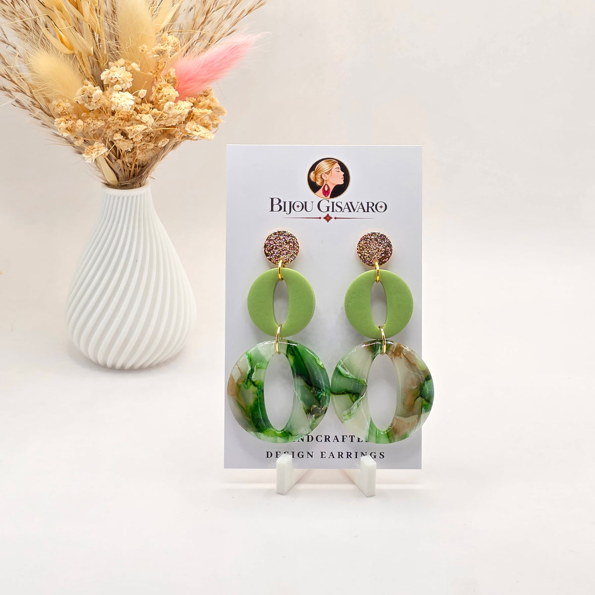 Statement Oorbellen Duo Verde