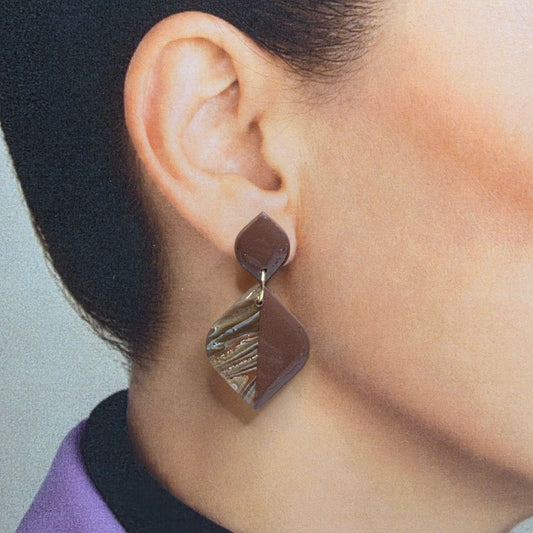 Statement Oorbellen Amber Duo