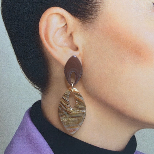 Statement Oorbellen Amber Elegance