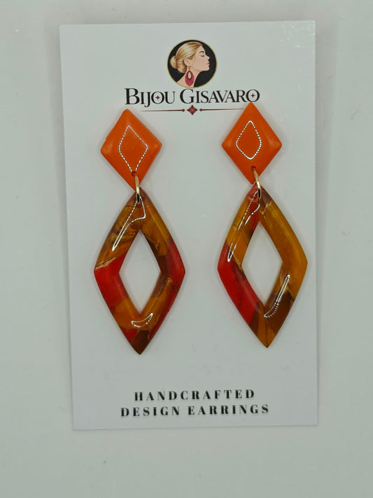 Statement Oorbellen Amber Diamond