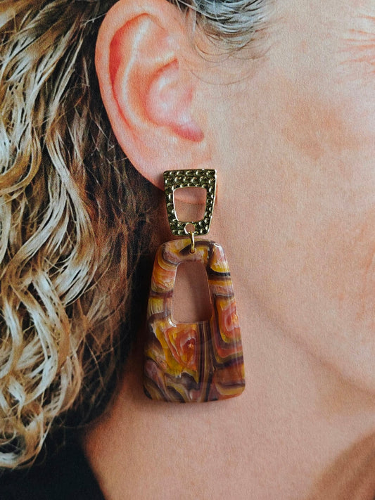 Statement Oorbellen Sienna – Bruin