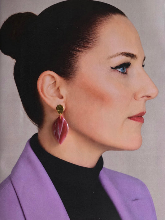 Statement Oorbellen Rose Petal Glow