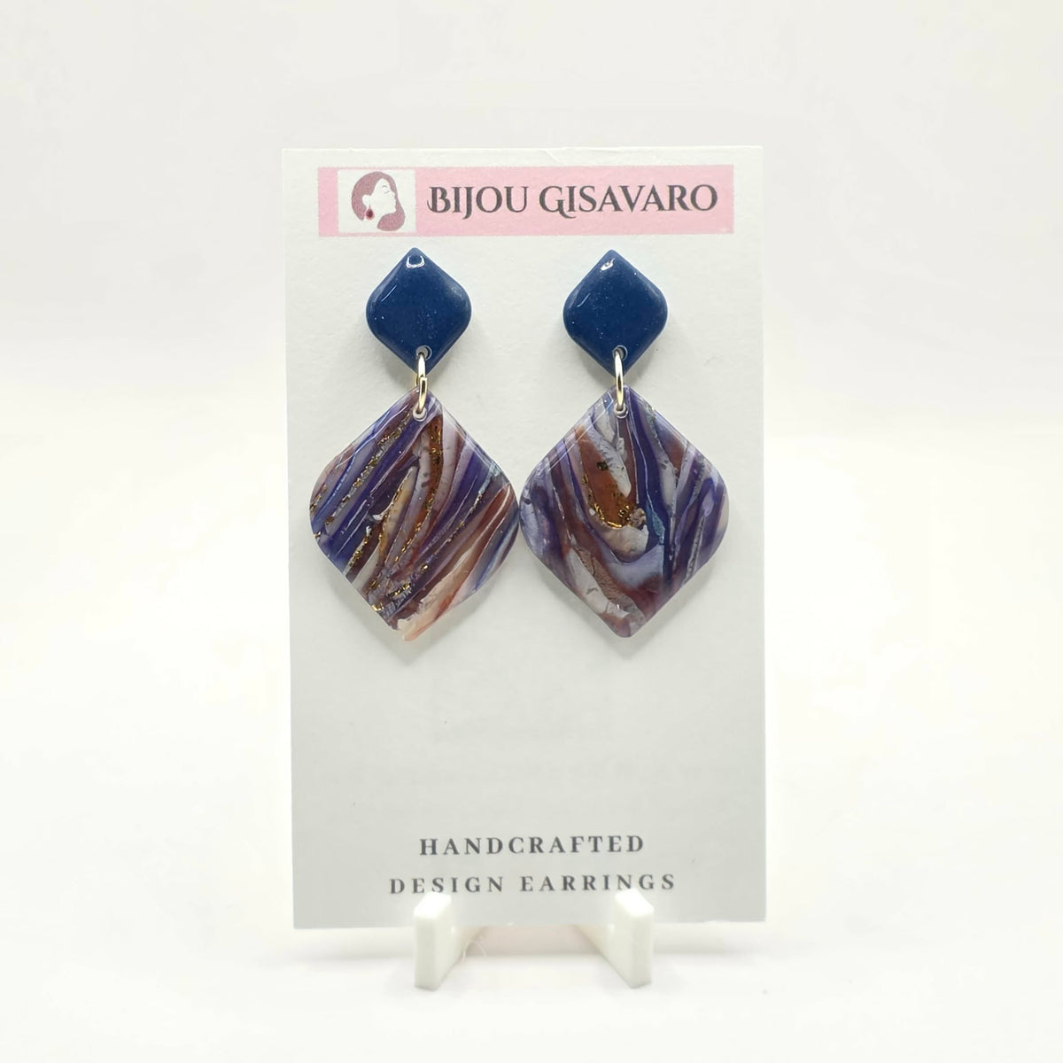 Statement Oorbellen Blue Amethyst