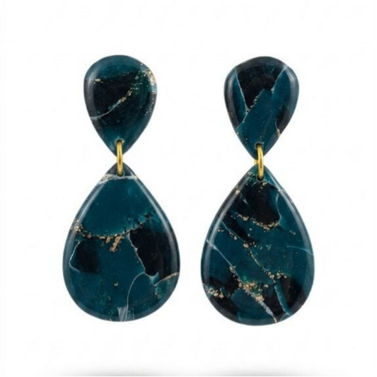 Statement Oorbellen Midnight Emerald