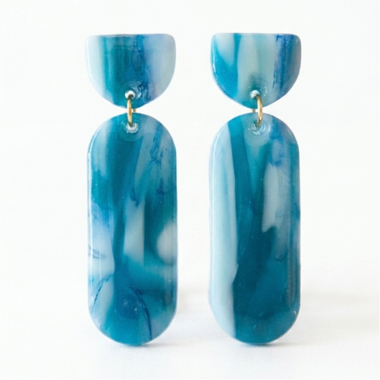 Statement Oorbellen Blue Lagoon