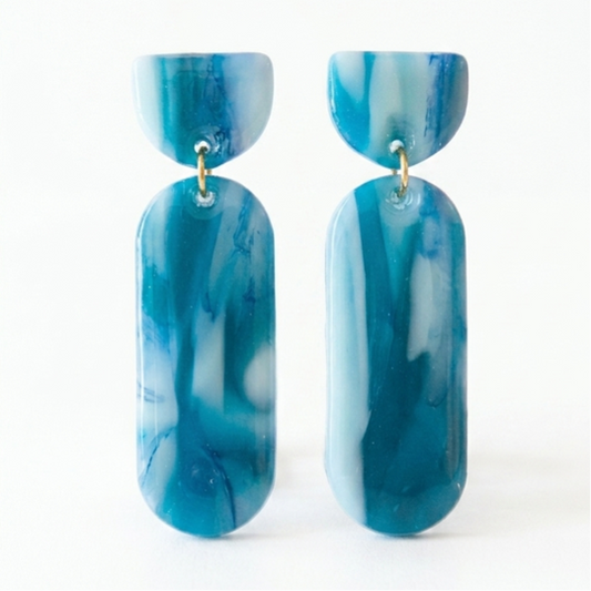 Statement Oorbellen Blue Lagoon