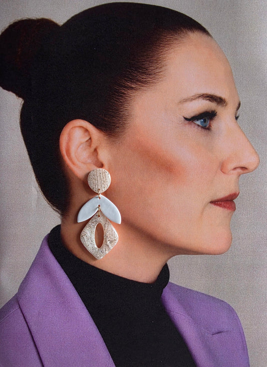 Statement Oorbellen Ivory Blossom