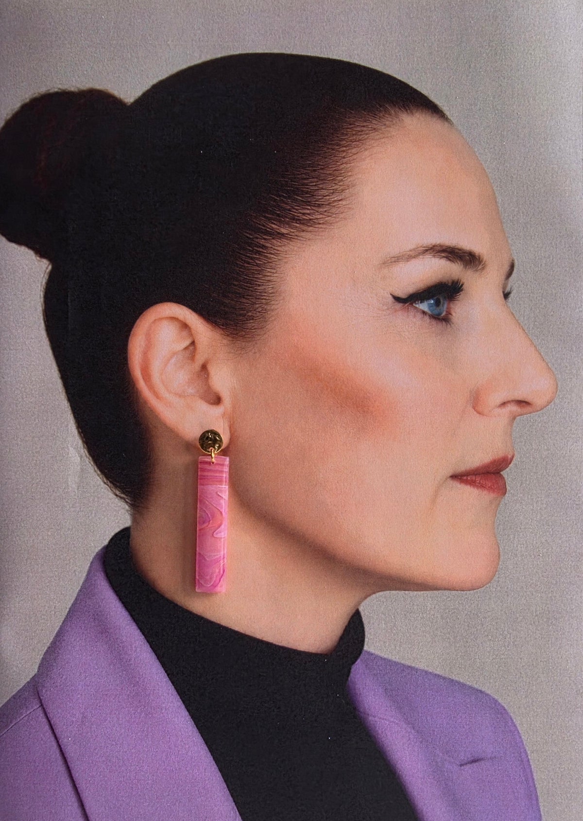 Statement Oorbellen Pink Swirl