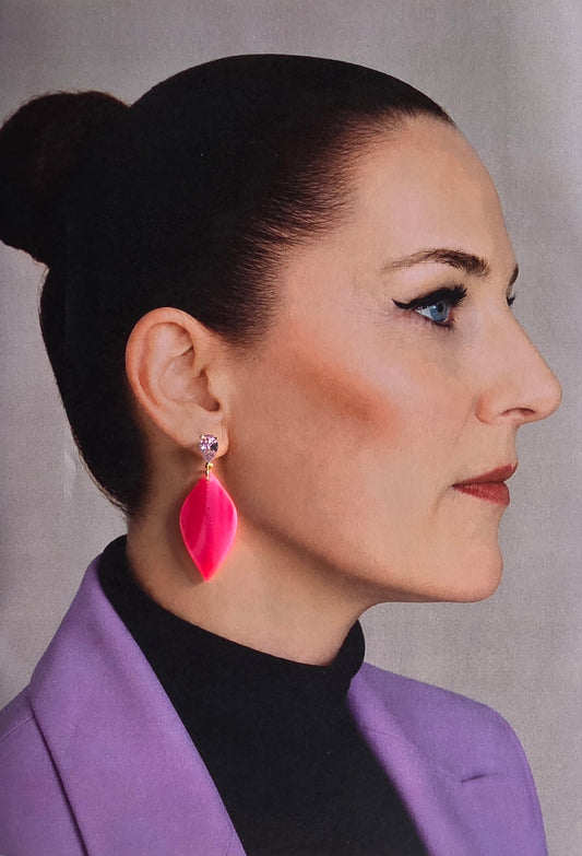Statement Oorbellen Fuchsia Spark