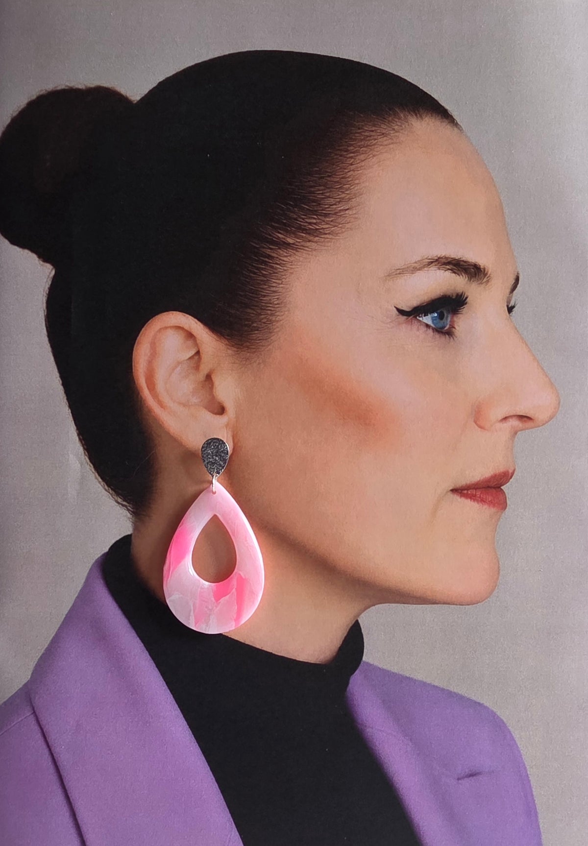 Statement Oorbellen Pink Pearl