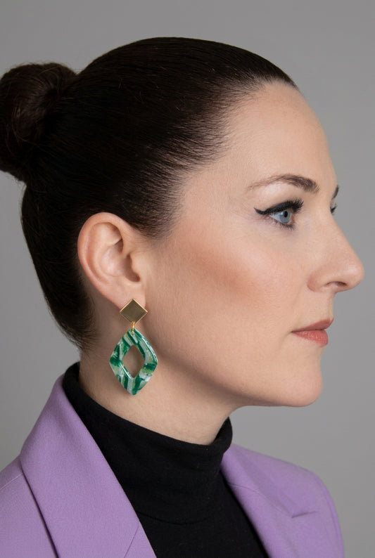 Statement Oorbellen Emerald Breeze