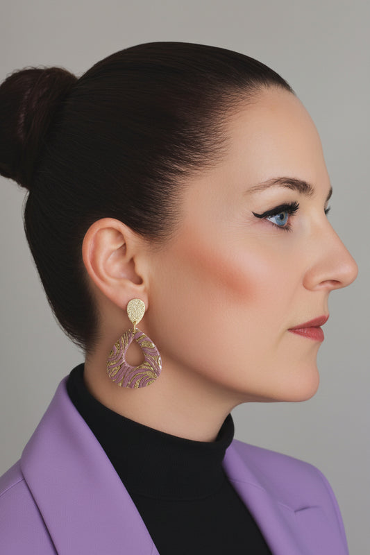Statement Oorbellen Rose Gold Waves