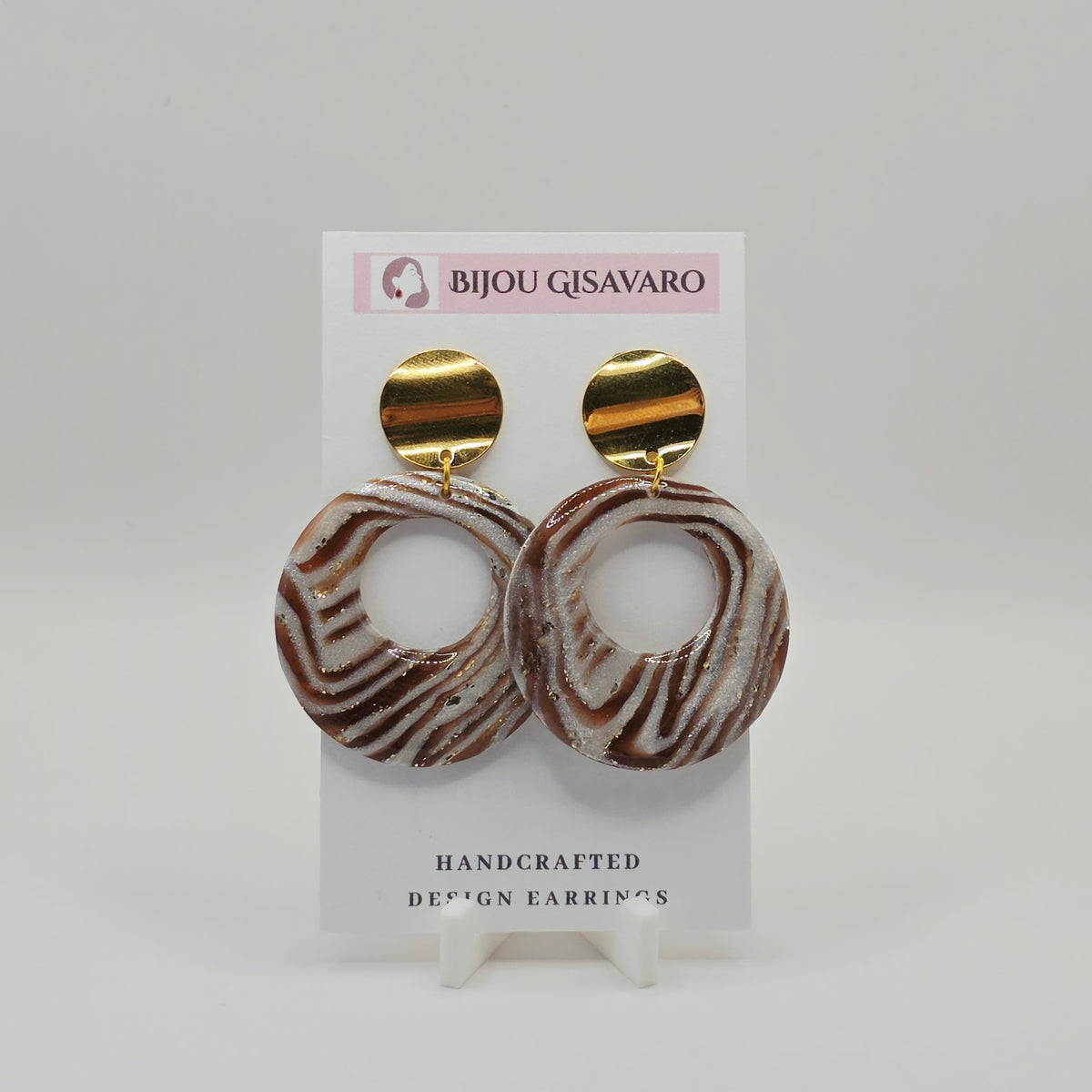 Statement Oorbellen Espresso Swirl