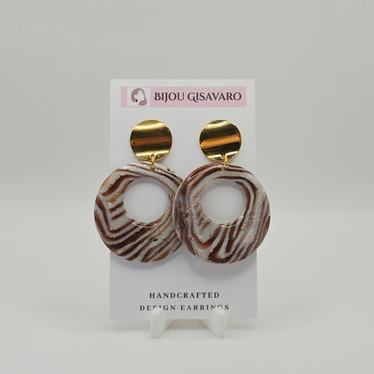 Statement Oorbellen Espresso Swirl
