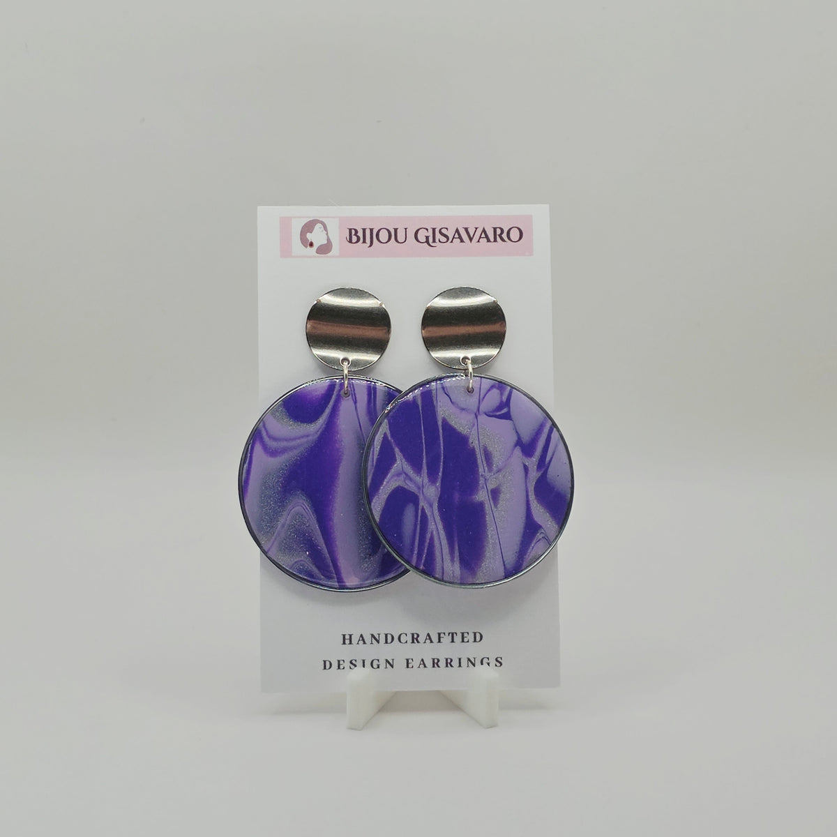 Statement Oorbellen Amethyst Aura