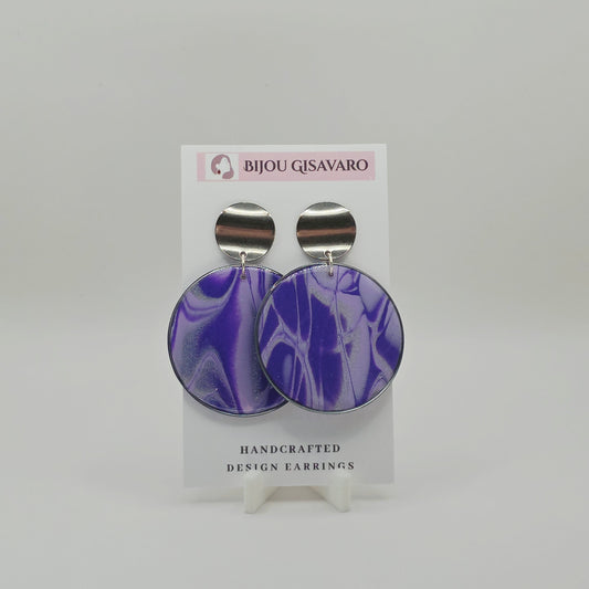 Statement Oorbellen Amethyst Aura