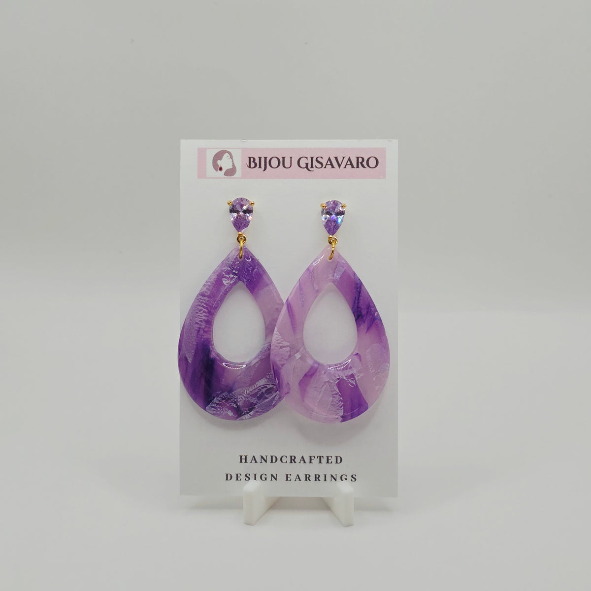 Statement Oorbellen Amethyst Grace