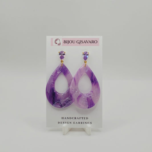 Statement Oorbellen Amethyst Grace