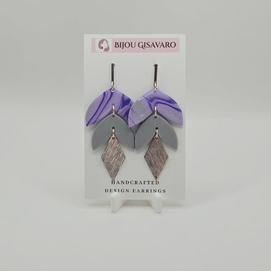 Statement Oorbellen Lavender Frost