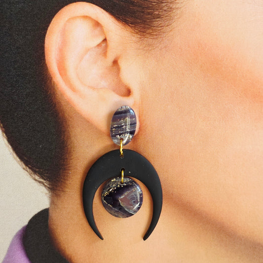 Statement Oorbellen Midnight Eclipse