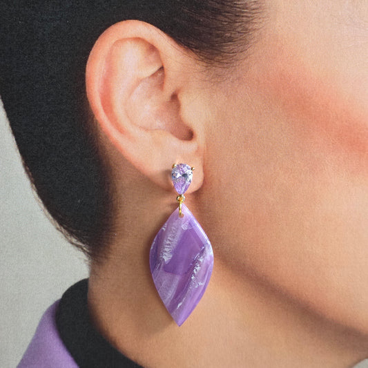 Statement Oorbellen Lavender Bloom
