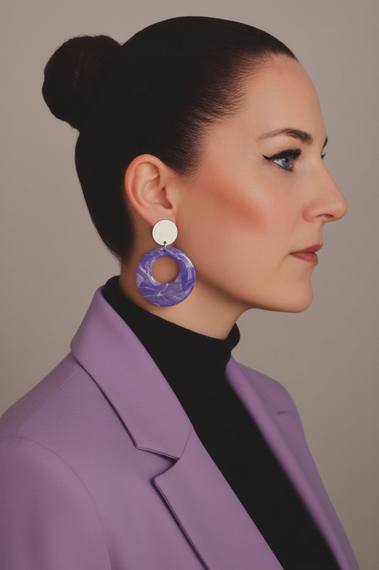 Statement Oorbellen Violet
