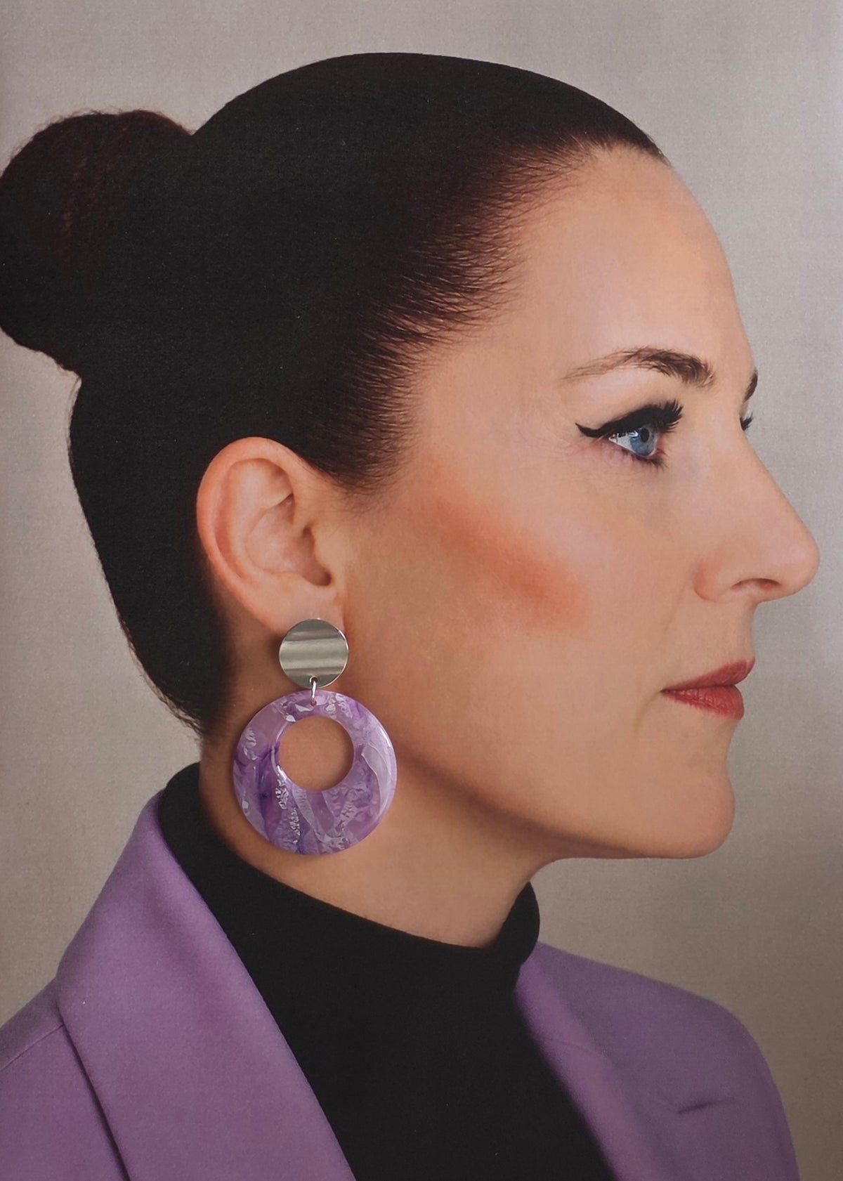Statement Oorbellen Violet Halo