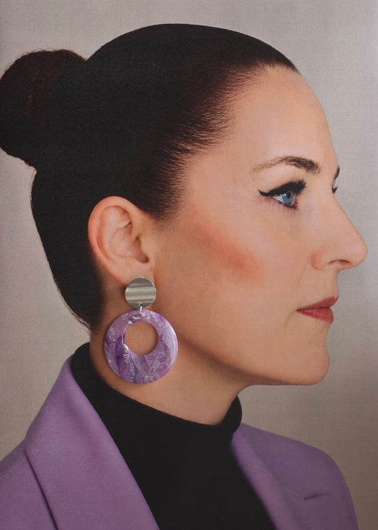 Statement Oorbellen Violet Halo
