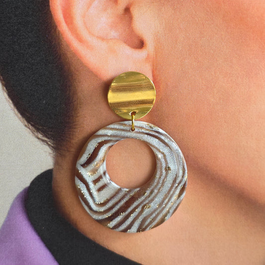 Statement Oorbellen Espresso Swirl