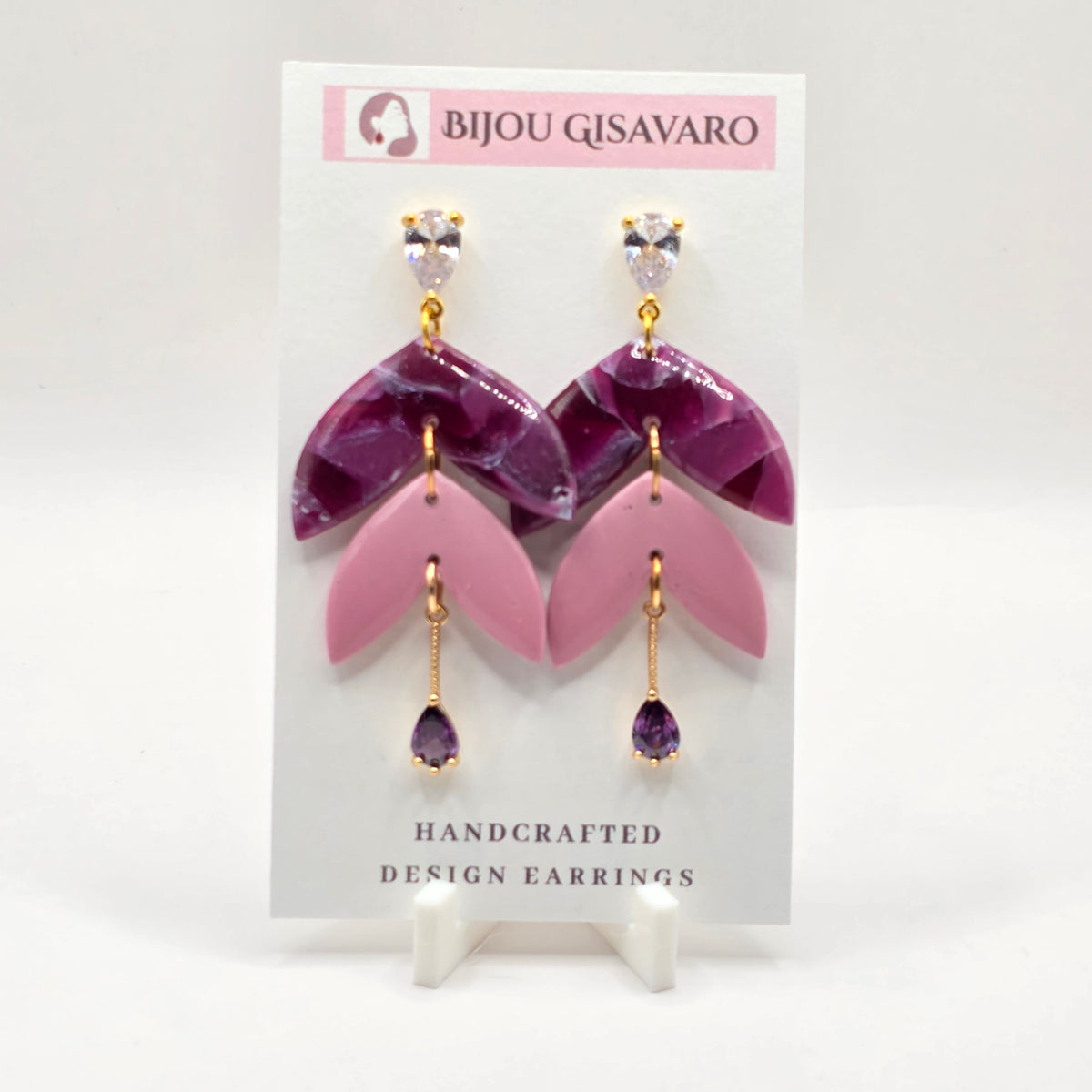 Statement Oorbellen Amethyst Harmony