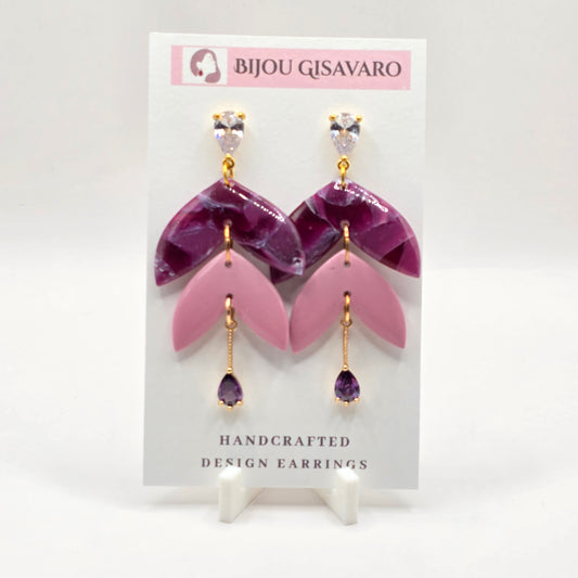 Statement Oorbellen Amethyst Harmony