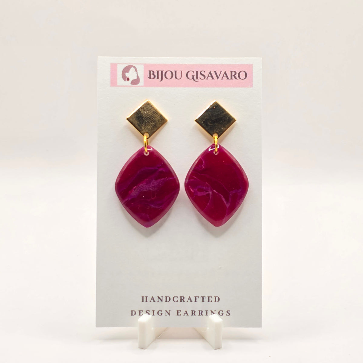 Statement Oorbellen Burgundy Charm