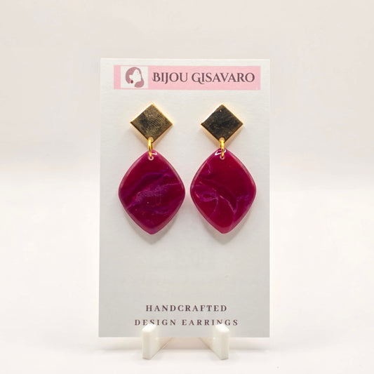 Statement Oorbellen Burgundy Charm