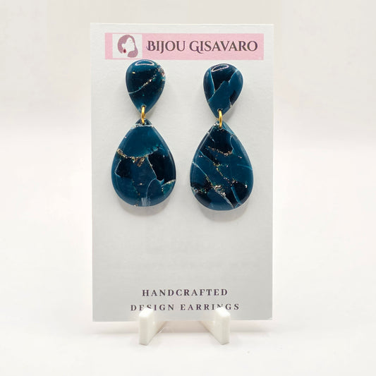 Statement Oorbellen Midnight Emerald