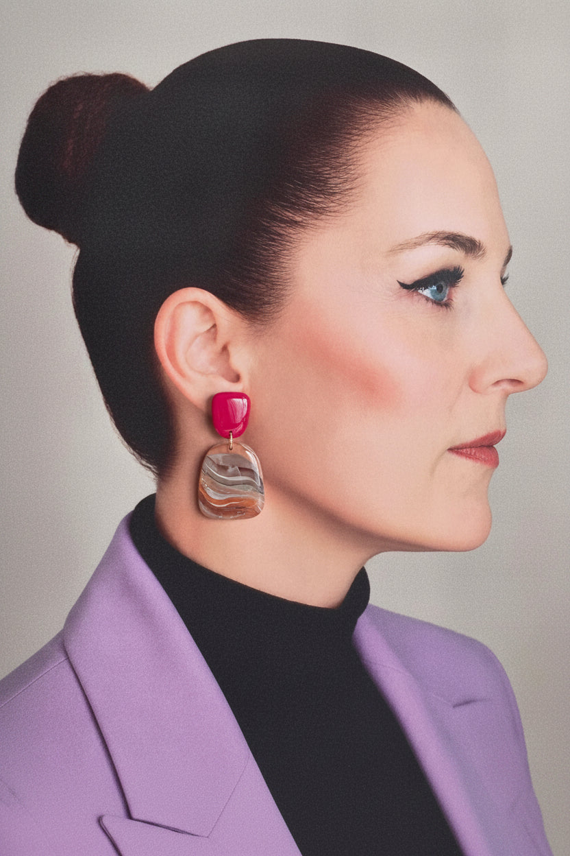 Ruby Earth Statement Oorbellen