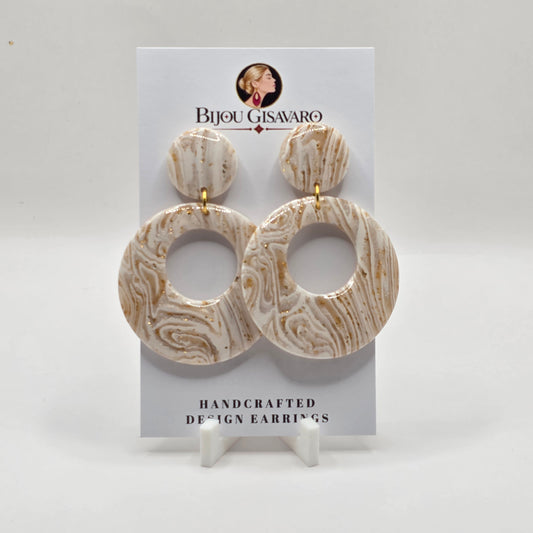 Statement Oorbellen Ivory Golden Circle