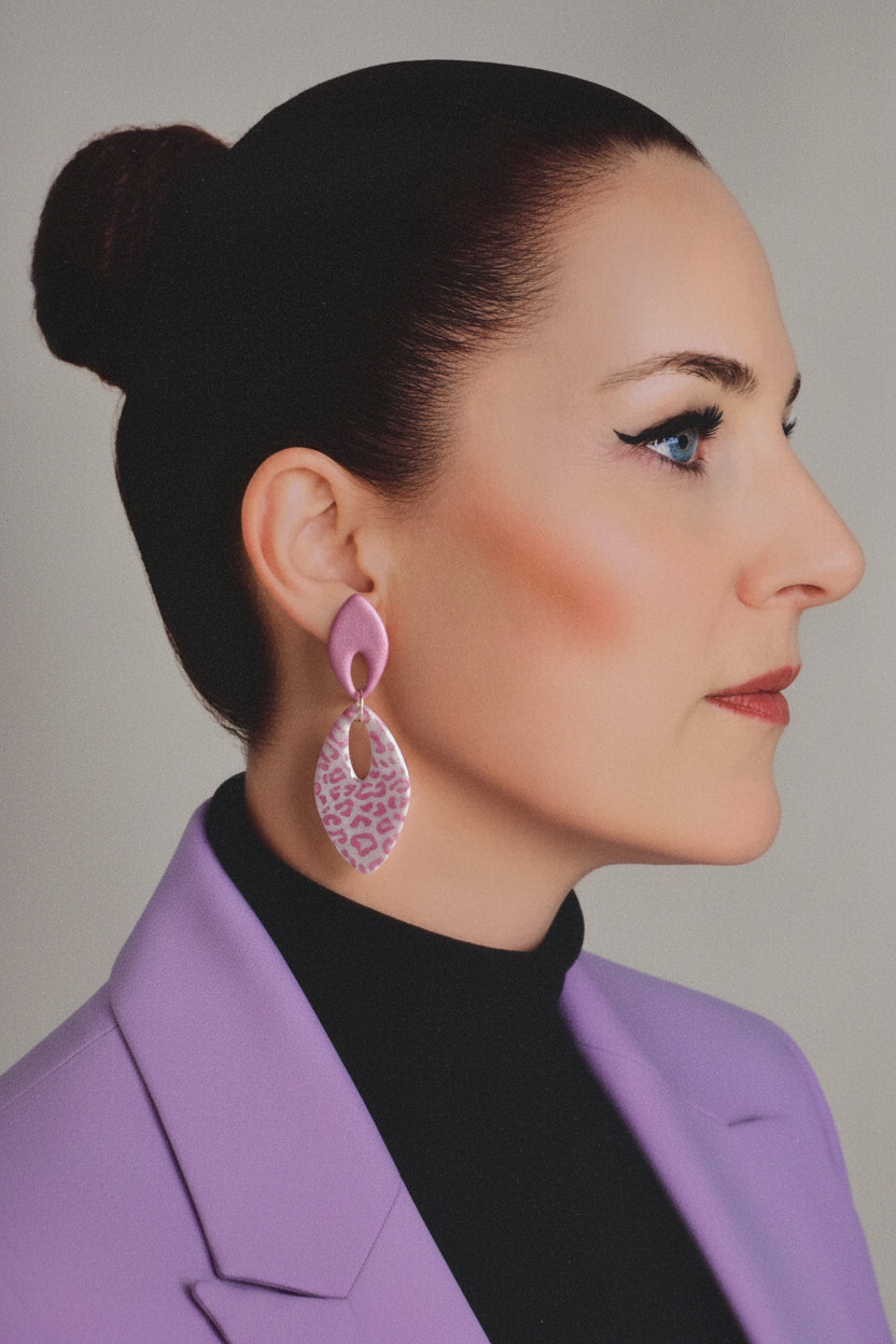 Statement Oorbellen Pearl Rose Panther