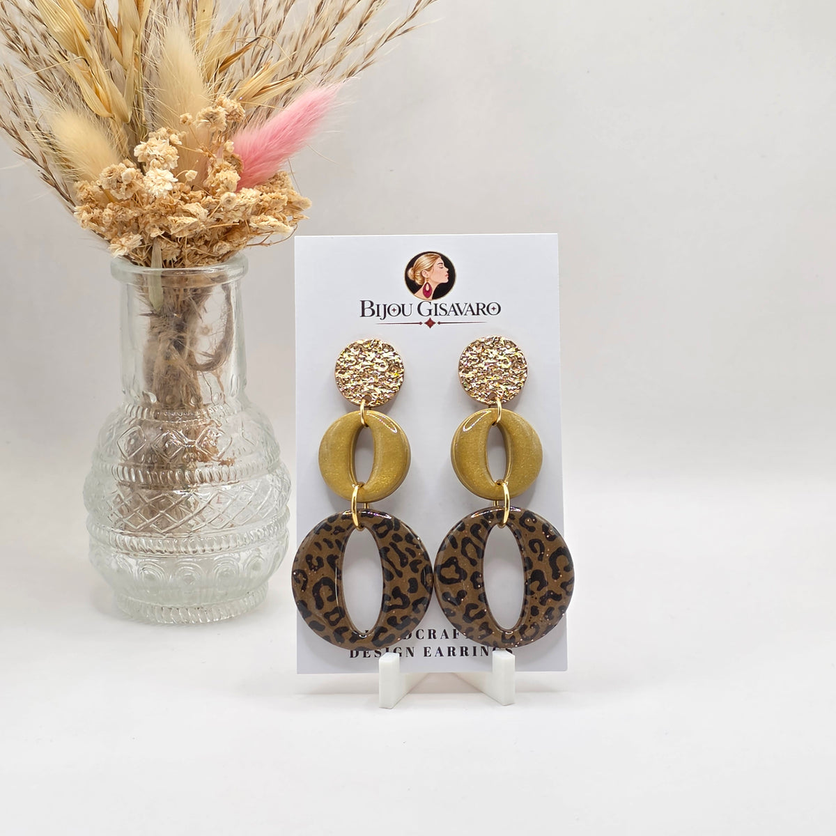 Statement Oorbellen Dark Gold Panther