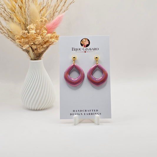 Statement Oorbellen – Rose Chrome