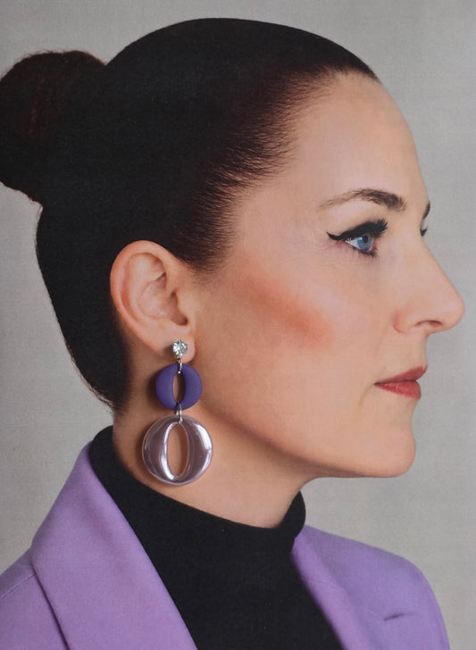 Statement Oorbellen Lavender Chrome