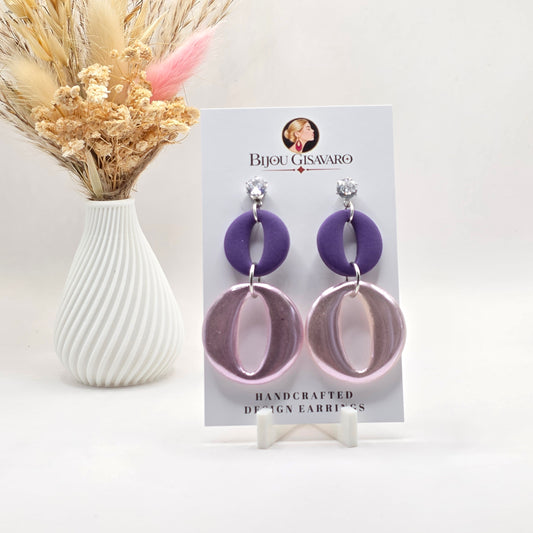 Statement Oorbellen Lavender Chrome