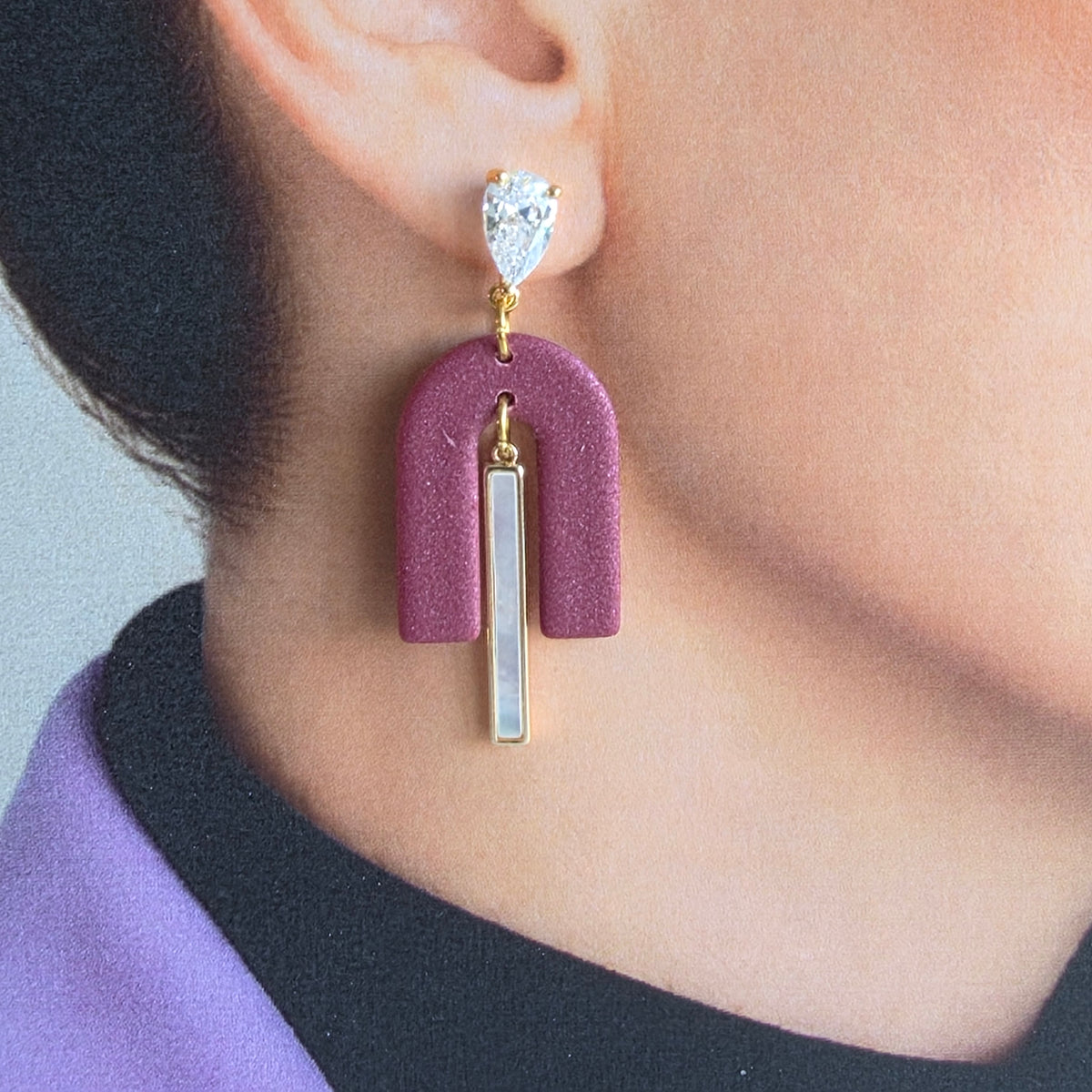 Statement Oorbellen Berry Crystal