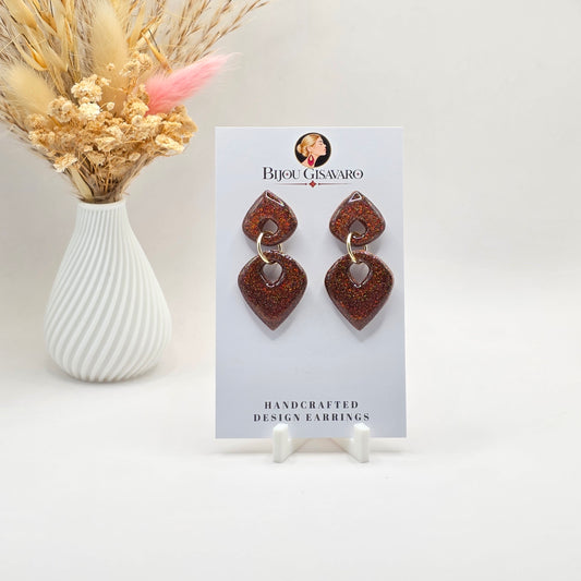 Statement Oorbellen Mocha Stardust