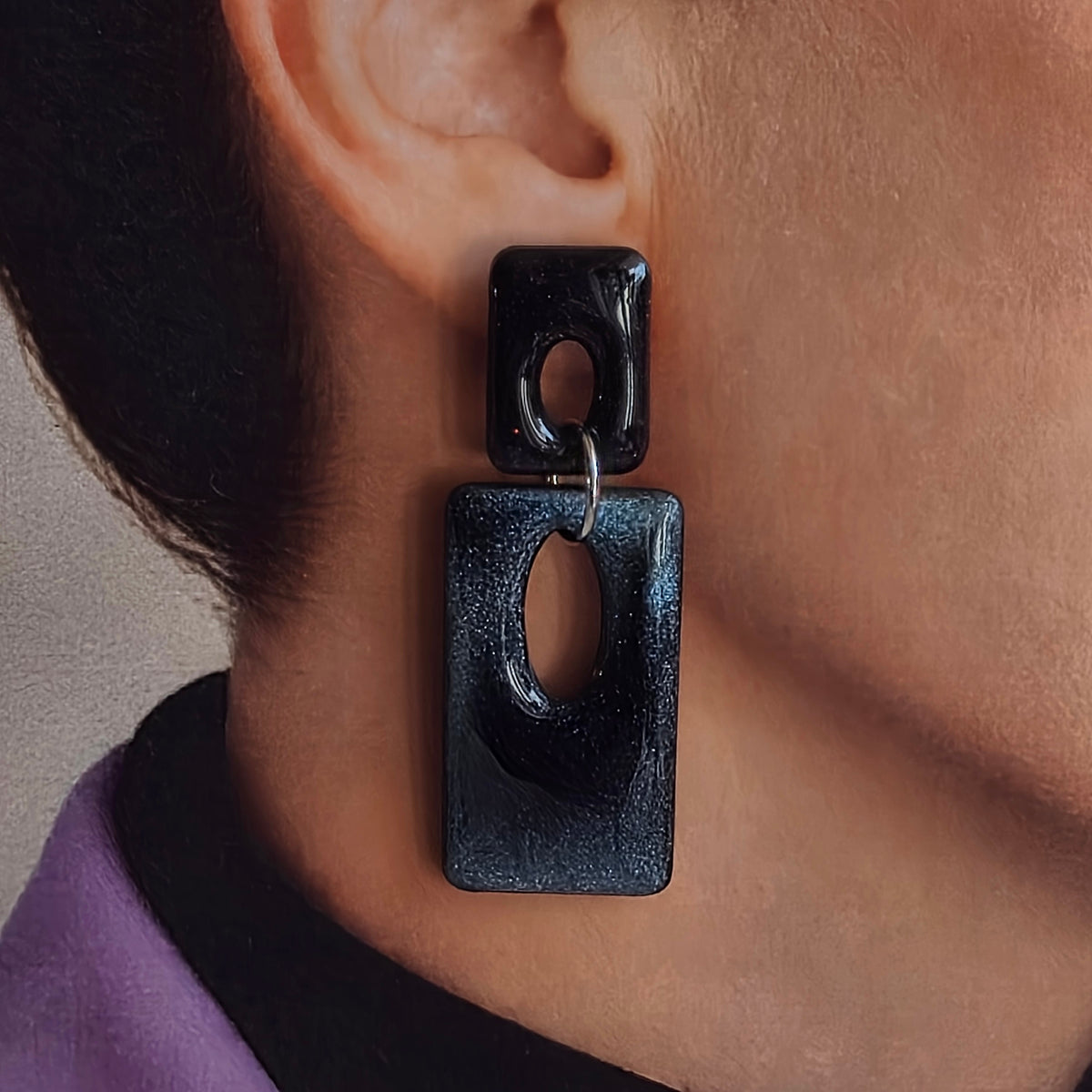 Statement Oorbellen Midnight Cat Eye
