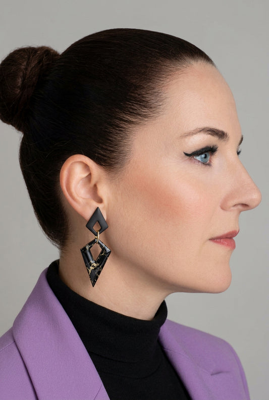 Statement Oorbellen Golden Noir